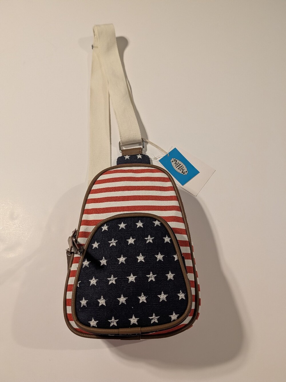 Mad Love Canvas Americana Sling Crossbody Bag - Picture 5 of 16